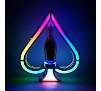 BESTXH Espositore per Bottiglie di Vino con Illuminazione A LED, Espositore VIP per Bottiglie di Champagne, Birra, Asso di Picche, 7 Colori, Espositore per Bottiglie,Remote Control,7 Colors