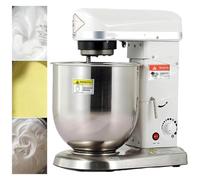 BESTXH Impastatrice Planetaria Professionale, 3 velocità, Ciotola da 5/7/10 Litri, Impastatrice Elettrica con Ciotola, Frusta E Gancio Impastatore, per Pasticceria E Pizzeria,Bianca,5L