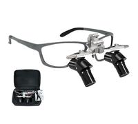 BESTXH Lenti d'Ingrandimento Binoculari 4.0X/5.0X/6.0X, Lenti d'Ingrandimento Ergonomiche Dentali A 48°, Distanza di Lavoro Regolabile, Strumenti per Lenti d'Ingrandimento,Nero,6.0X