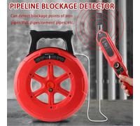 BESTXH Localizzatore di Condotte Idriche, Strumento Diagnostico Interrato con Linea di Segnale, Sensibilità Regolabile, Applicabile al Rilevamento di Condotte Metalliche,Rosso,20M