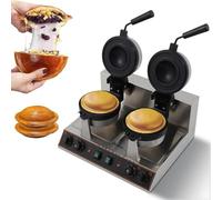 BESTXH Macchina per Hamburger, Pressa per Hamburger Professionale, Macchina per Sandwich al Gelato, Pressa Elettrica Antiaderente con Padella Antiaderente, Temperatura Regolabile,Single Headed