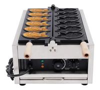 BESTXH Macchina per Waffle Taiyaki Commerciale A Forma di Pesce, Macchina Elettrica Antiaderente per Waffle A Forma di Pesce, Macchina Antiaderente per Taiyaki, per La Famiglia,6 Hole