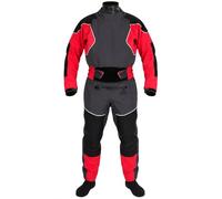 BESTXH Muta Stagna da Kayak A 4 Strati da Uomo, Muta Stagna Impermeabile per Kayak, Surf E Apnea, Guarnizioni in Lattice su Collo E Polsi, Doppio Paraspruzzi Regolabile,Rosso,L
