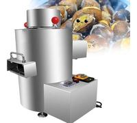 BESTXH Pelatrice per Castagne, Pelatrice per Castagne Commerciale, Alta capacità Produttiva di 200 kg/H E Nessun Danno alle Castagne, Funzione di Avviso Acustico,Argento,12 Blades