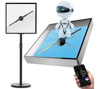 BESTXH Proiettore Olografico 3D A Ventola, Proiettore Video di Animazione A Ventola da 20 W, Dotato di 244 LED Ad Alta Luminosità, Controllo Wireless Intelligente per Insegne,A