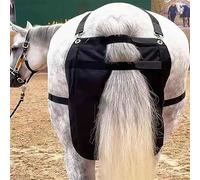 BESTXH Sacchetto per Letame di Cavallo, Sacchi per Letame Riutilizzabili E Resistenti, Pannolino per Cavalli Lavabile E Impermeabile, Sacchetto Raccogli-Escrementi per Cavalli,Nero,M