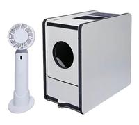 BESTXH Soffiatore per Separare I Gusci dei Semi per Uccelli, Macchina per La Pulizia dei Semi per Uccelli Tramite Soffiaggio, Design A Grande Diametro, con Ventola, per Miglio,Bianca