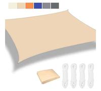 BESTXH Vela Ombreggiante, Vela Ombreggiante Rettangolare Impermeabile, Protezione Solare, Impermeabile, Corde di Montaggio Incluse, Protezione UV al 95% per Esterni, Patio,03,2.5x3m