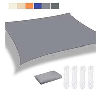 BESTXH Vela Ombreggiante, Vela Ombreggiante Rettangolare Impermeabile, Protezione Solare, Impermeabile, Corde di Montaggio Incluse, Protezione UV al 95% per Esterni, Patio,04,4x4m