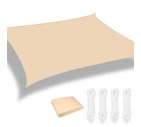 BESTXH Vela Ombreggiante, Vela Ombreggiante Rettangolare Impermeabile, Protezione Solare, Impermeabile, Corde di Montaggio Incluse, Protezione UV al 95% per Esterni, Patio,03,3x3m