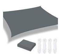 BESTXH Vela Ombreggiante, Vela Ombreggiante Rettangolare Impermeabile, Protezione Solare, Impermeabile, Corde di Montaggio Incluse, Protezione UV al 95% per Esterni, Patio,05,2.5x2.5m