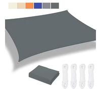 BESTXH Vela Ombreggiante, Vela Ombreggiante Rettangolare Impermeabile, Protezione Solare, Impermeabile, Corde di Montaggio Incluse, Protezione UV al 95% per Esterni, Patio,05,6x6m