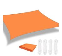 BESTXH Vela Ombreggiante, Vela Ombreggiante Rettangolare Impermeabile, Protezione Solare, Impermeabile, Corde di Montaggio Incluse, Protezione UV al 95% per Esterni, Patio,01,5x5m