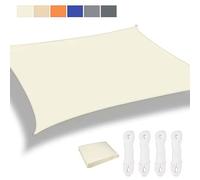 BESTXH Vela Ombreggiante, Vela Ombreggiante Rettangolare Impermeabile, Protezione Solare, Impermeabile, Corde di Montaggio Incluse, Protezione UV al 95% per Esterni, Patio,02,3x5m