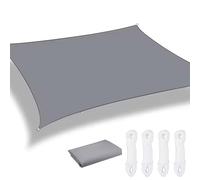 BESTXH Vela Ombreggiante, Vela Ombreggiante Rettangolare Impermeabile, Protezione Solare, Impermeabile, Corde di Montaggio Incluse, Protezione UV al 95% per Esterni, Patio,04,2x2m