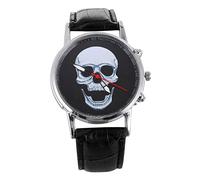 BESTYASH 1 Pc Orologio Da Uomo Orologi Scheletrati Da Uomo Orientare In Piedi Orologio Orribile Automatico Rosso Orologio Teschio Maschile Orologio Scheletrato Acciaio Inossidabile Black