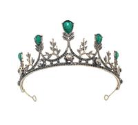 BESTYASH 1 Pezzo diadema d'epoca per ballo studentesco copricapo nuziale corone annata adornare decorazioni matrimonio di vintage Banda della di lega Verde