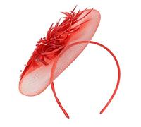 BESTYASH 1 Pz Cerchietto con per donne signora ballo studentesco piuma copricapo mer affascinanti per matrimoni affascinanti per le donne Party Haarschmuck festa nera Maglia rosso
