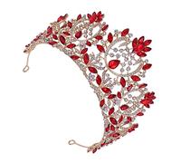 BESTYASH 1 Pz diadema nuziale corone ballo studentesco spose tiara rossa Accessori coroncina sposa gioielli per la testa gioielli per di tiara signore della rosso