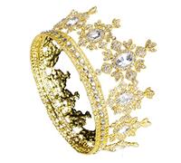 BESTYASH 1 Pz in lega decorazione diadema nuziale di strass tiara nuziale principessa sposa per essere decorazioni formale Bianco fotografica per la sposa bianca