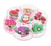 BESTYASH 1 scatola Orecchini Clip Bambine Forma di Frutta Leggeri e Comodi Gioielli per Ragazze Senza Piercing Regalo Compleanno per Varie Fantasie Colorate