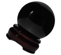 BESTYASH 1 Set Palla Nera con Base Decorazione per Meditazione Feng Shui e Arredamento Moderno e Ufficio