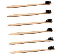 BESTYASH 1 Set Spazzolini Bamboo Con Larga Setole Morbide Naturali Ergonomici E Biodegradabili Per Dei Denti E Gengive 6 Pezzi