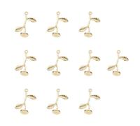 BESTYASH 10 Pezzi Ciondolo per Orecchini Fiore in Lega Oro, Charm Pendente Creativo per Collane e Orecchini, per Gioielleria Fai da Te e Regali DIY