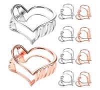 BESTYASH 10 Pezzi Fermagli per Chioma a Forma di Cuore Morsetti a Mascella in Metallo Antiscivolo Clip Piccole Leggere per Styling Quotidiano Ragazze Accessori Moda Versatili Argento e