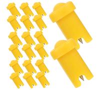 BESTYASH 100 Pezzi Ago per bottiglia Eyegum suggerimenti colla adesivo per ciglia ugelli estensioni bottiglie di colla perno dell'ugello della bottiglia di colla pp Yellow
