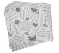 BESTYASH 100 Pezzi Carta Oleata per Alimenti Carta per Panini Antiunto e Resistente allo Strappo per Patatine Fritte e Alimenti Stile Giornale per Vassoi Sandwich