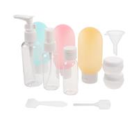 BESTYASH 11pezzi Flaconi da Viaggio Ricaricabili in Pet e Piccoli Contenitori per Articoli da Toeletta e Lozioni con Pompa per Shampoo e Cosmetici Viaggio Leggero