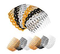 BESTYASH 12pezzi Pettini Laterali Per Forcine Per Ragazza Pettini Laterali Per Decorazioni Per Denti in Plastica Morbidi e Flessibili Design Classico Clip Pettine