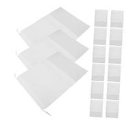 BESTYASH 15pezzi Antipolvere per Scarpe in Tessuto Non Tessuto con Coulisse Finestra Trasparente per Identificazione Rapida Leggere e Compatte per Viaggi e Organizzazione Quotidiana