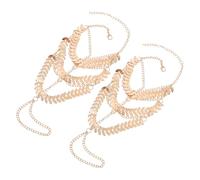 BESTYASH 1paio Cavigliera Boho Paillettes Frange Braccialetti Per Caviglia Regolabili Per e Ragazze Estivi Per Matrimoni e