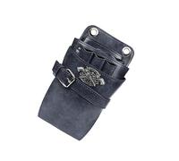 BESTYASH 1pezzi Borsello Retro Per Parrucchieri Pu Grigio Organizer Portatile Per e Pettini Per e Professionisti Del Settore