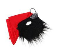 BESTYASH 1set Accessori Per Cosplay Da Pirata Include Maschera Occhio Singolo Bandana e Barba Per Halloween e Feste Tema Pirata