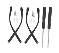 BESTYASH 2 Paia Accessori Per Occhiali Suggerimenti Gambe Di Ricambio Delle Tempie Pastiglie Fine Templi Occhio Riparazione Regolabile Naselli Di Ricambio Per Bracci Sostitutivi Black Tr90