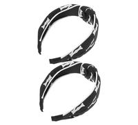 BESTYASH 2 Pezzi Archetto Ad Fasce Per Ragazze Ampia Fascia Annodata Signore Cerchio Per Annodato Rosa Fascia Per Per Lavare Il Viso Accessorio Bello Nodo Black Tessuto