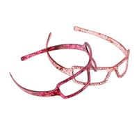 BESTYASH 2 Pezzi Banca per occhiali d'arte riccio Fare Accessori per per ragazze fasce per la moda femminile larga fascia Accessori estetici per fasce decorative PC premium