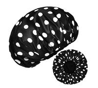 BESTYASH 2 Pezzi cappuccio impermeabile Sonno bagno adulto cappelli foderato Lavabile punti punto cuffia da doccia riutilizzabile Capo di per fibra superfine