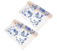 BESTYASH 2 Pezzi Carta da Trasferimento in Ceramica Resistente ad Alta Temperatura Blu Motivi Tradizionali per Decorazione Sottomessa di Ceramica e Porcellana