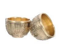 BESTYASH 2 pezzi Ciotola Ricchezza in Ottone Massiccio Decorazione da con Drago Resistente e Facile da Pulire Idea Regalo e Ufficio