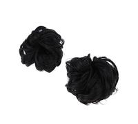 BESTYASH 2 Pezzi Fiore della testa del distributore di panino disordinato di umani toppers scoppi elegante parrucca riccia parrucche falso creatore di chignon per