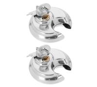 BESTYASH 2 Pezzi Lucchetto a Disco con Chiave, Acciaio Inossidabile, Argento, Compatto e Portatile, per Bagagli e Uso Outdoor, Blocca Disco