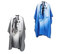 BESTYASH 2 Pezzi Mantello per Parrucchieri Grembiule Taglio Capo per Adulti e Confortevole e Facile Usare per e Domestico