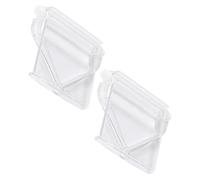 BESTYASH 2 Pezzi Mensola Portaoggetti Trasparente per Schermo Tv e Monitor Supporto Regolabile Senza Ripiano Salvaspazio per Router e Scatole Multimediali Organizer Resistente e Facile da