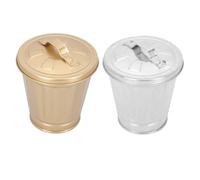 BESTYASH 2 pezzi Mini Pattumiera da Scrivania Contenitore e Leggero per Ufficio Cucina e Camera Design Compatto e Portatile Colori Casual Colore Casuale Colore Casuale