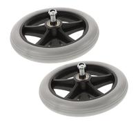 BESTYASH 2 Pezzi Ruota Universale Per Sedie a Rotelle Iii Parti Della Lanciatore Piccolo Ruota Sostitutiva Davanti Gomma Da Cancellare Grey