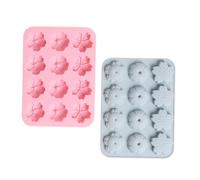 BESTYASH 2 pezzi Stampo Silicone Fiori Cavità per Dolci Biscotti e Fondant Creativo per Torte e Dessert Accessorio Forno Multifunzionale per Amanti della Colore Casuale Colore Casuale